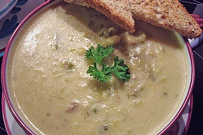 K&auml;se - Lauch - Suppe mit Hackfleisch 1