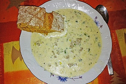 K&auml;se - Lauch - Suppe mit Hackfleisch 14