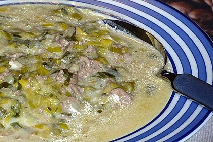 K&auml;se - Lauch - Suppe mit Hackfleisch 26