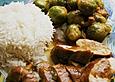 H&auml;hnchen - Teriyaki mit Brat - Rosenkohl