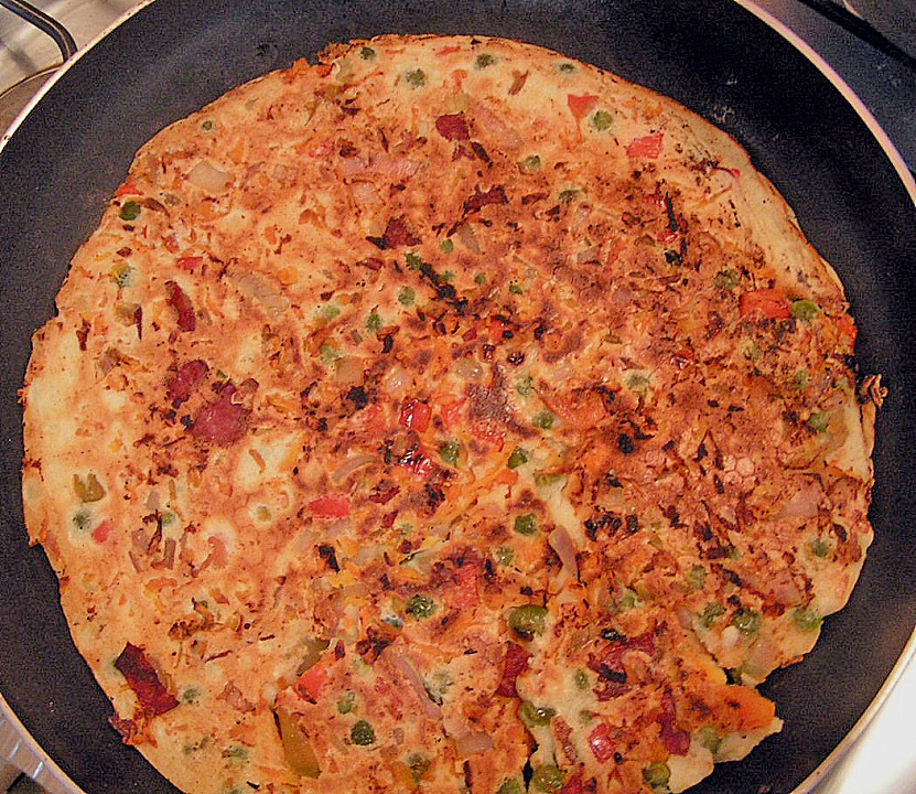 Gemüse - Pfannkuchen / Pizza - Pfannkuchen (Rezept mit Bild) | Chefkoch.de