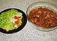 Wok Geschnetzeltes mit Lauchzwiebeln