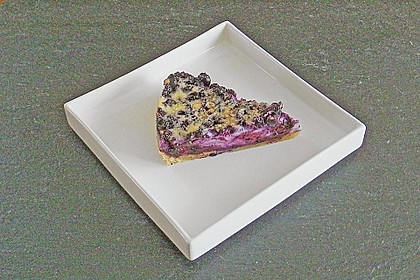 Heidelbeertarte mit Cr&egrave;me fraiche - Guss