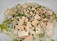 Tagliatelle in Lachssahne mit Fr&uuml;hlingszwiebeln