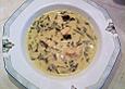 Gefl&uuml;gel - Kokos - Suppe mit Spinat