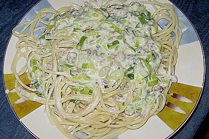 Spaghetti mit Käse - Hackfleisch - Sauce 5