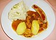 Blumenkohl mit Bratwurst