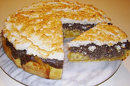 Birnen - Mohnkuchen mit Kokosbaiserhaube 4