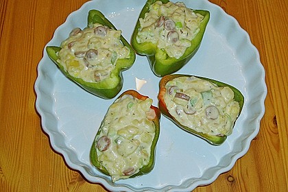 &Uuml;berbackene Paprika mit Cabanossi - F&uuml;llung 3