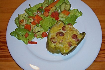 &Uuml;berbackene Paprika mit Cabanossi - F&uuml;llung 4