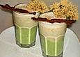 Latte Macchiato von der Erbse