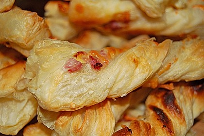 Bl&auml;tterteig - Schinken - K&auml;se - Stangen 56