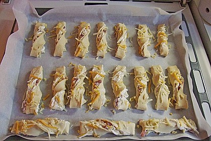 Bl&auml;tterteig - Schinken - K&auml;se - Stangen 66
