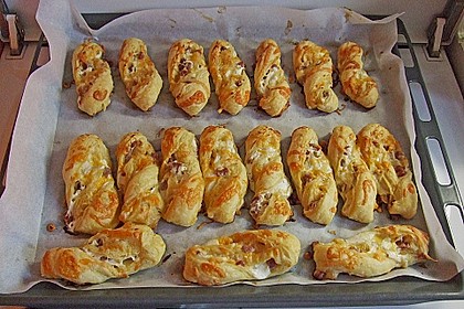 Bl&auml;tterteig - Schinken - K&auml;se - Stangen 67
