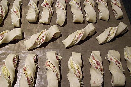 Bl&auml;tterteig - Schinken - K&auml;se - Stangen 79