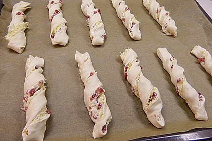 Bl&auml;tterteig - Schinken - K&auml;se - Stangen 87