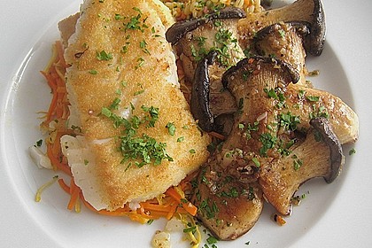 Skreifilet auf M&ouml;hren - Sellerie - Julienne mit Kr&auml;uterseitlingen 3