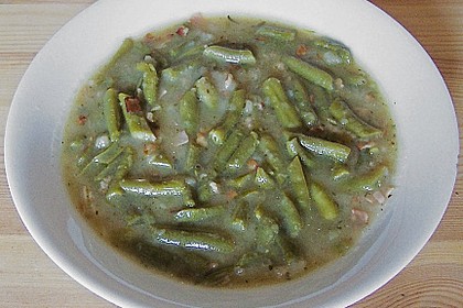 Leckere gr&uuml;ne Bohnensuppe