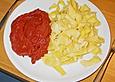 Nudeln mit Apfel - Tomaten - Sauce