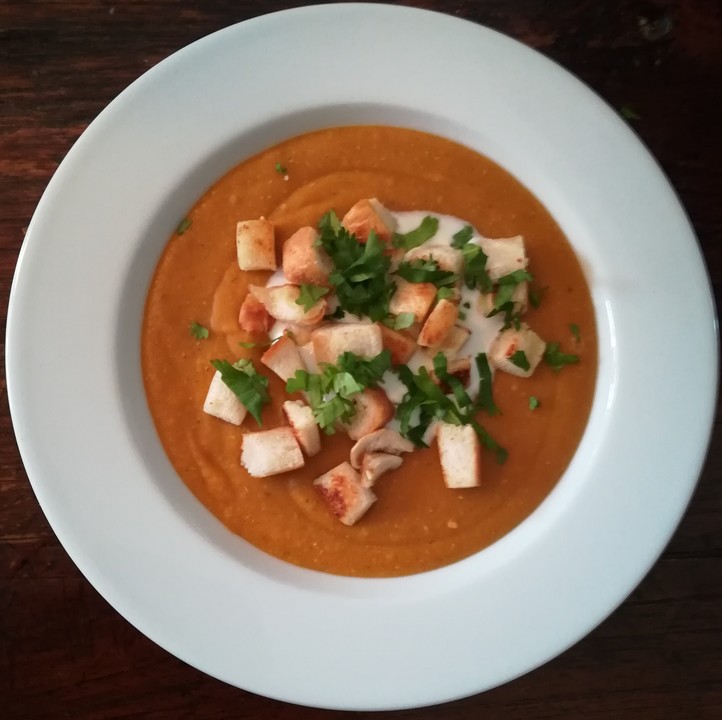 Rote Linsensuppe mit Croutons von Petra Regina | Chefkoch.de