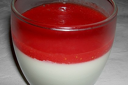 Panna cotta mit Erdbeersauce 55