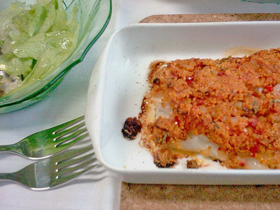 Fischfilet überbacken, mit Tomaten von küchenfee | Chefkoch.de