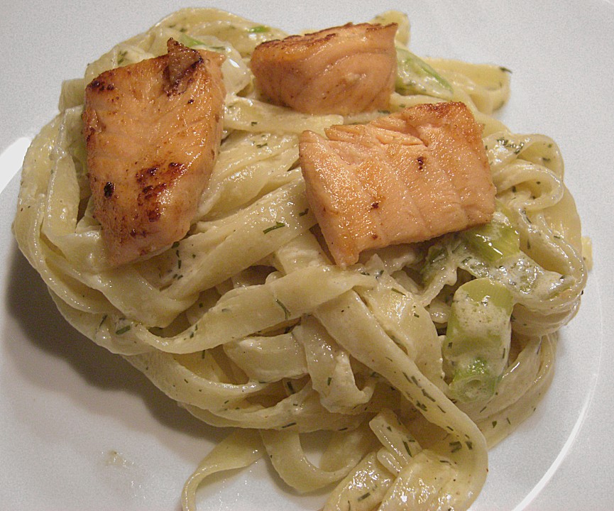 Gebratener Lachs Auf Tagliatelle Von Petra Regina | Chefkoch.de