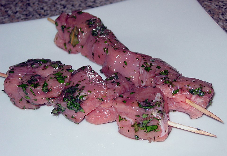 Gegrillte Kalbfleischspieße von gisela m | Chefkoch.de