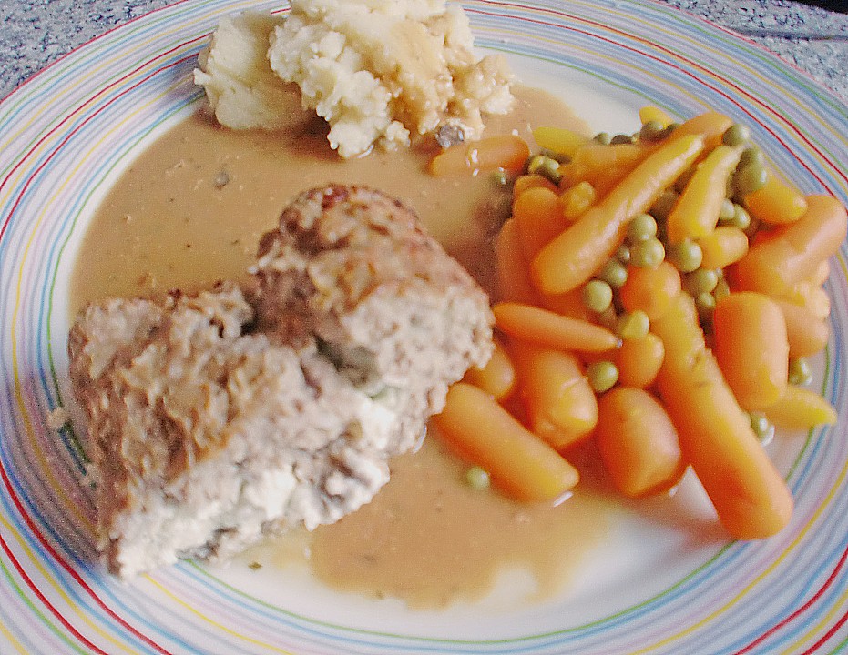 Hackbraten mit Frischkäsefüllung von acigrand | Chefkoch.de