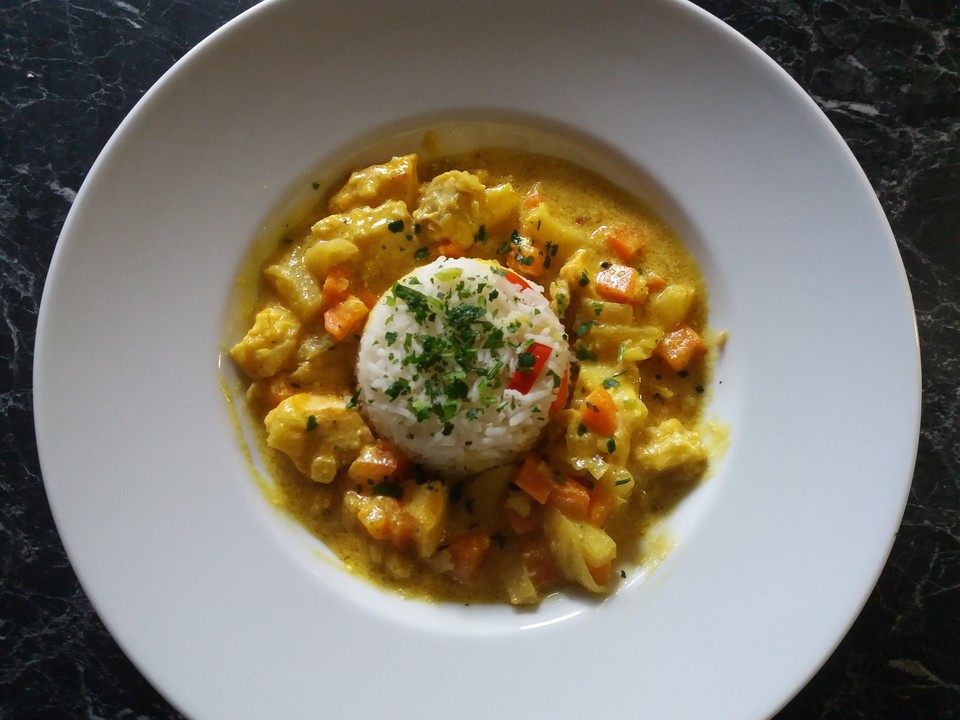 Fisch-Ananas Curry mit Kokosmilch von planet-dq | Chefkoch.de