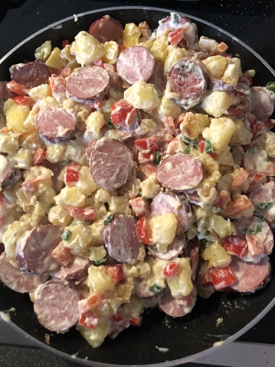 Bunte Kartoffel-Cabanossi-Pfanne mit Paprika von Kathinka1987 | Chefkoch.de