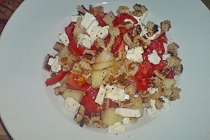 Tomatensalat mit Honigmelone und Schafskäse 28
