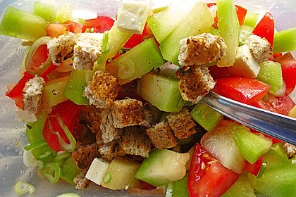 Tomatensalat mit Honigmelone und Schafskäse 6