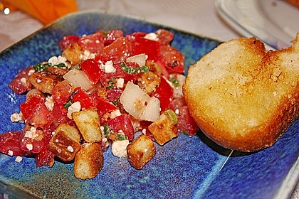 Tomatensalat mit Honigmelone und Schafskäse 2