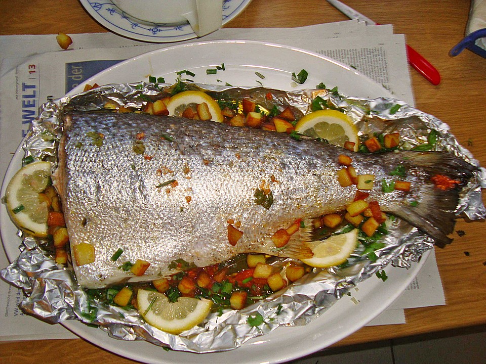 Ganzer Lachs Im Ofen