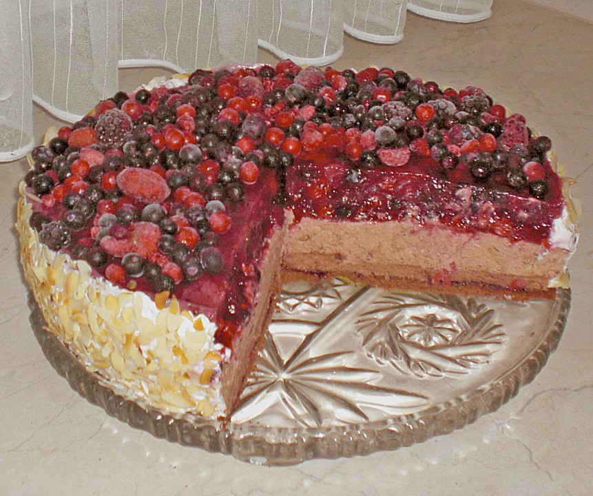 Gemischtes Obst auf Schokoladensahne | Chefkoch.de