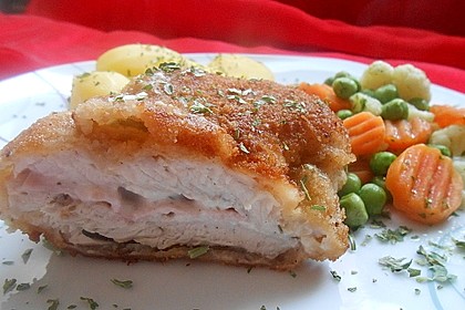 Cordon bleu von der Pute mit Kräuterfrischkäse
