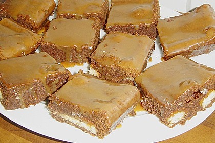 Twix White - Brownies mit Rahmkaramell - Topping 8