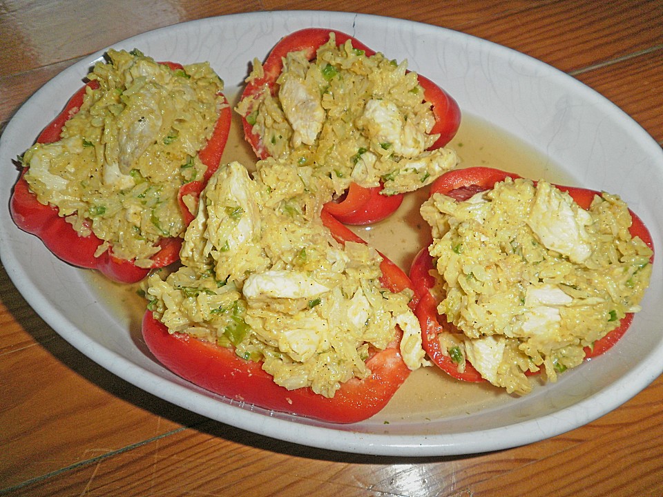 Paprika mit Geflügel Curry Füllung von kassiopeya Chefkoch.de