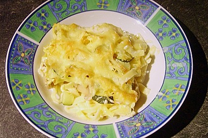 Bandnudelgratin mit Knoblauchsahne 4