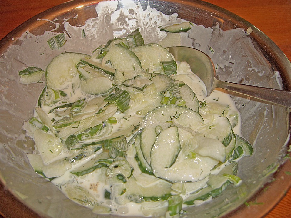 Gurkensalat mit Frühlingszwiebel von ulkig | Chefkoch.de