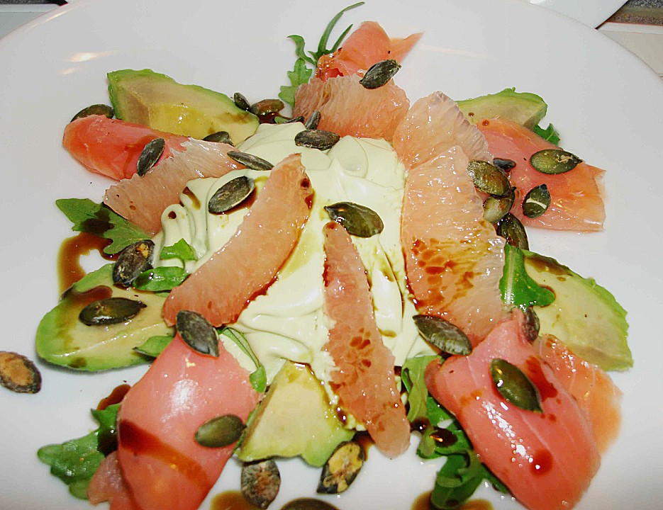 Avocado - Grapefruit - Salat mit Avocado - Espuma von ...