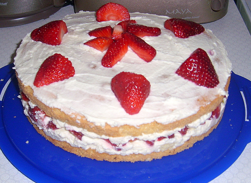 Erdbeer - Creme - Torte, wie ich sie mag von CookingJulie | Chefkoch.de
