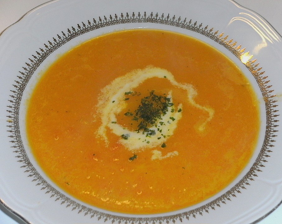Möhren - Orangen - Cremesuppe mit Ingwer von he-devil | Chefkoch.de