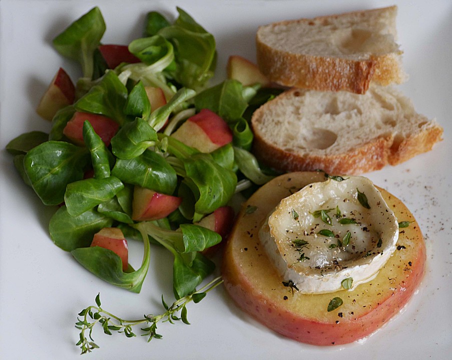 Apfel, mit Ziegenkäse überbacken von v_monika | Chefkoch.de