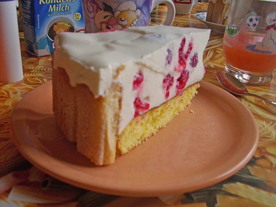 Quark - Sahne - Torte mit Himbeeren von sandy07 | Chefkoch.de