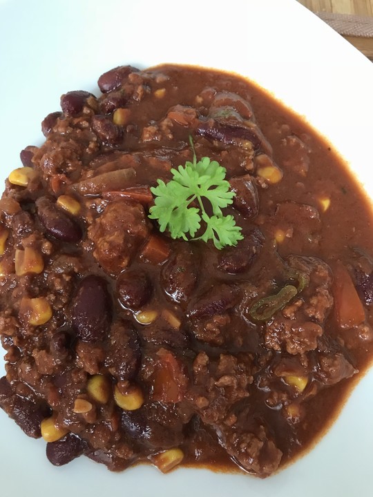 Chili con carne mit viererlei Chili - Sorten und Schokolade von ...