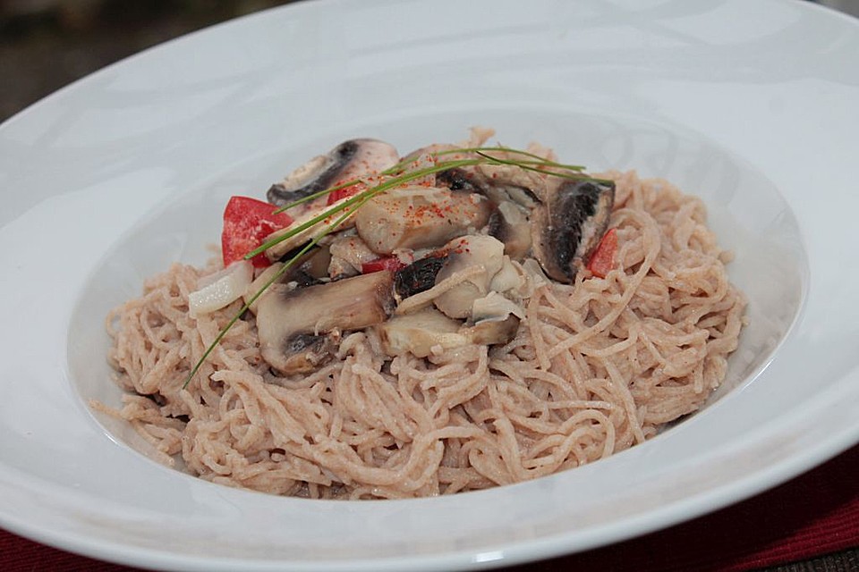 Spaghetti mit Champignon - Schinken - Sahnesauce von Kleopatra28 ...