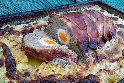 Hackbraten mit Kartoffeln in Sahne 15