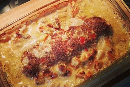 Hackbraten mit Kartoffeln in Sahne 52
